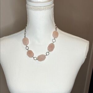 Elegant Pink Stone Necklace
